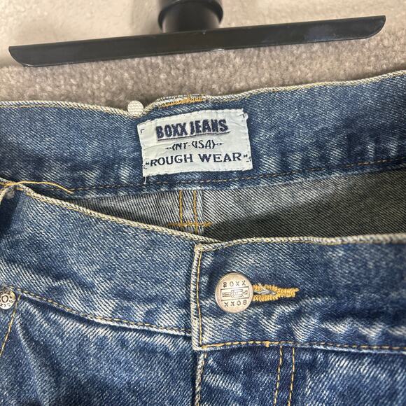 Vintage Boxx USA NY Jeans Baggy Carpenter Double Knee Rough Wear 34x32 Y2K - Picture 5 of 9